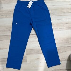 Figs Men's royal blue scrub pants.